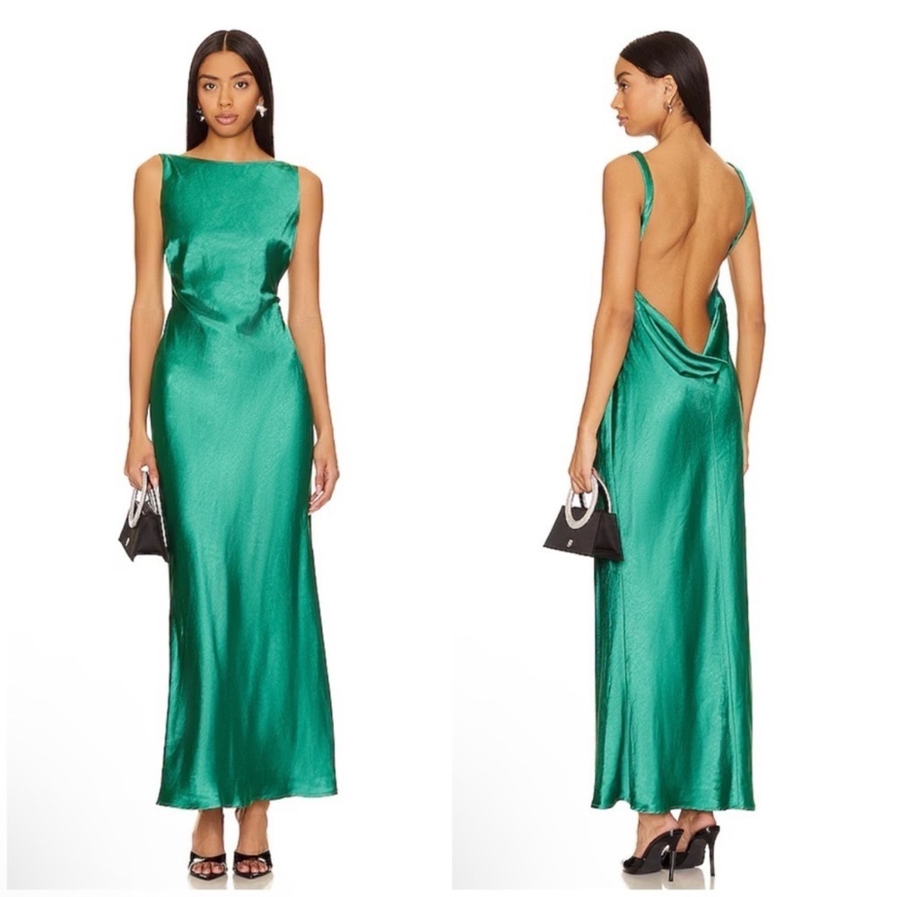 Runaway The Label Samsara Maxi Dress in Emerald Size S